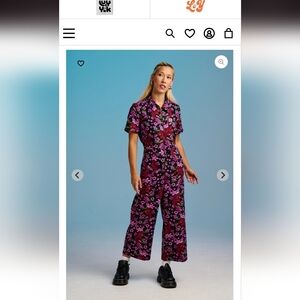 Lucy & Yak - Ragan - Cotton Jumpsuit in Pink Koi 6 Petite